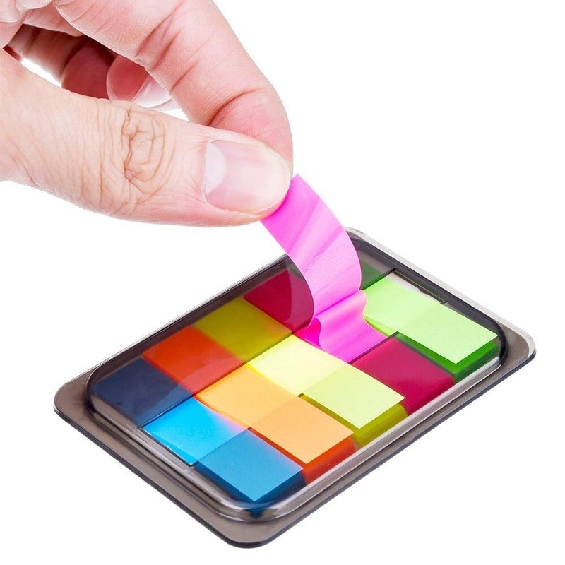 iMagitek علامات فهرسة نيون iMagitek 3 ورقة، أعلام، علامات صفحات، ملاحظات لاصقة مع صندوق، شرائط أدوات مكتبية شفافة، 300 قطعة - Image 2